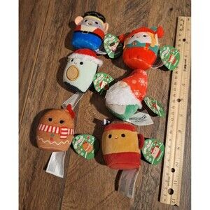 Squishmallows Micromallows Christmas Holiday Mini Plush lot bundle